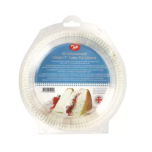 Image of Tala Siliconised 20cm Cake Tin Liners, Greaseproof Liners (Set of 50)