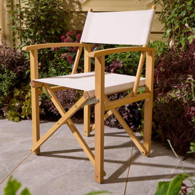 Image of Rowlinson Ascot Folding Director's Chair - Natural, Brown ASCDCHNA