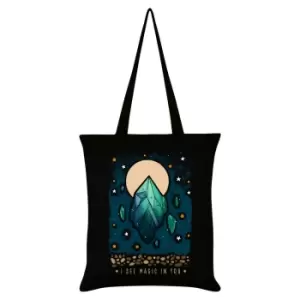Image of Grindstore Magical World I See Magic In You Tote Bag (One Size) (Black/Blue)