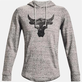 Image of Under Armour Project Rock Terry Hoodie Mens - White/Black
