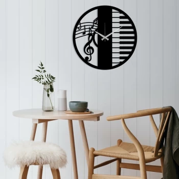 Image of Metal Wall Clock 29 - Black Decorative Metal Wall Clock