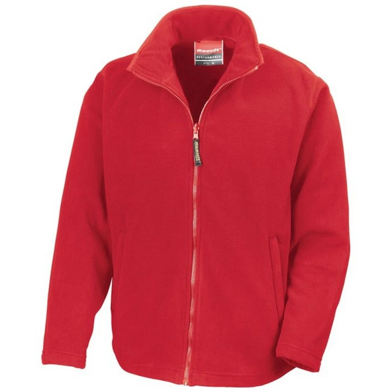 Image of Result Result Men Horizon Micro High Density Compact Fleece Jacket in Red Size: X-Small Red XS Male 5063527920669