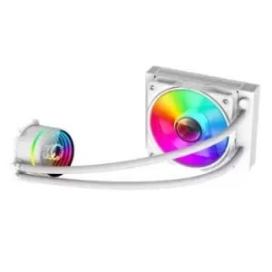 Image of GameMax Iceburg 120mm ARGB Liquid CPU Cooler 12cm ARGB PWM Fan Infinity Mirror RGB Rotatable Pump Head White