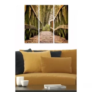 Image of MDF3024773 Multicolor Decorative MDF Painting (3 Pieces)