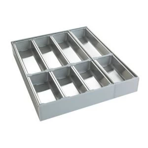 Image of Cooke Lewis Silver Stainless Steel Kitchen Utensil Tray