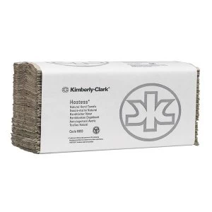 Image of Hostess Kimberly Clark Hand Towels Brown 20 Sleeves of 180 Towels