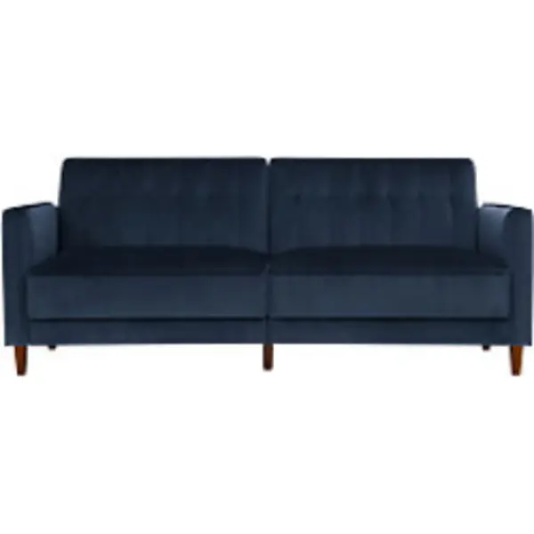 Image of DOREL HOME 3 Seat Sofa Blue Velvet 2,070.10 (W) x 863.30 (D) x 863.30 (H) mm