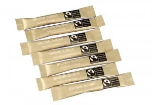 Image of Fairtrade Brown Sugar Sticks Pk1000