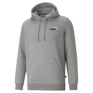 Image of Puma Essential Embroidered Logo Hoodie Mens - Grey