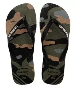 Image of Havaianas Havaianas Top Camo Flip Flop Sandal, Multi, Size 1-2 Older