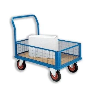 Image of Facilities Platform Truck Mesh Panel Blue 693052