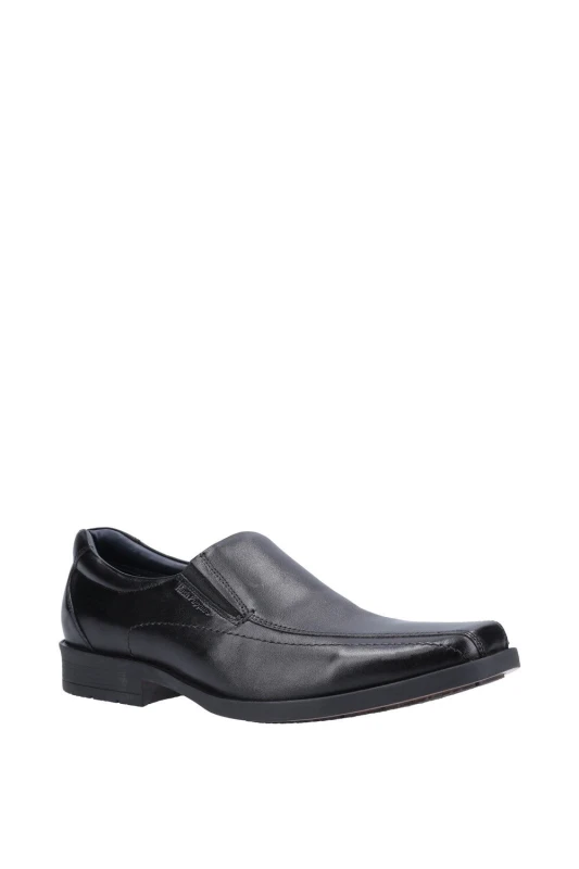Image of Hush Puppies Mens Brody Leather Slip On Casual Formal Shoes - UK 12 Black male GDE2750BLK12