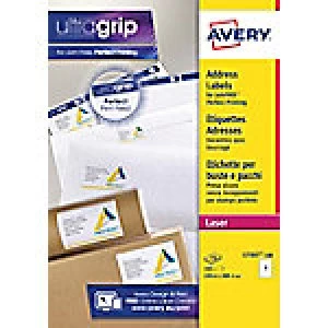 Image of Avery L7167-100 Parcel Labels Self Adhesive 199.6 x 289.1mm White 100 Sheets of 1 Label