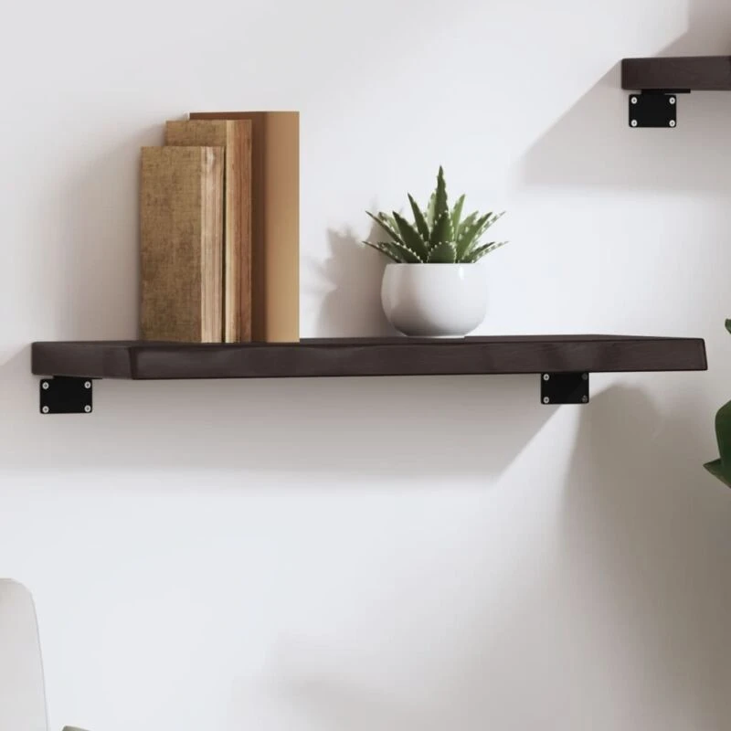 Image of VIDAXL Vidaxl - Wall Shelf Dark Brown 60x20x4cm Treated Solid Wood Oak 8720845814830