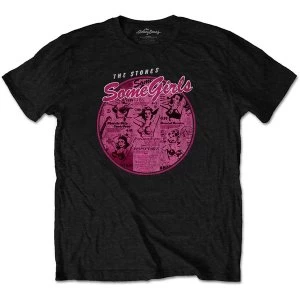 Image of The Rolling Stones - Some Girls Circle V.2. Unisex Medium T-Shirt - Black