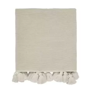 Image of William Morris Pure Torshavn Woven Throw, Linen