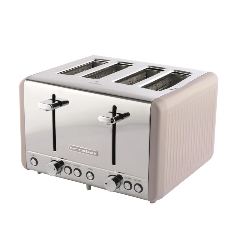 Image of Hamilton Beach Harmony 4 Slice Toaster Cappuccino in Cream Cream Unisex