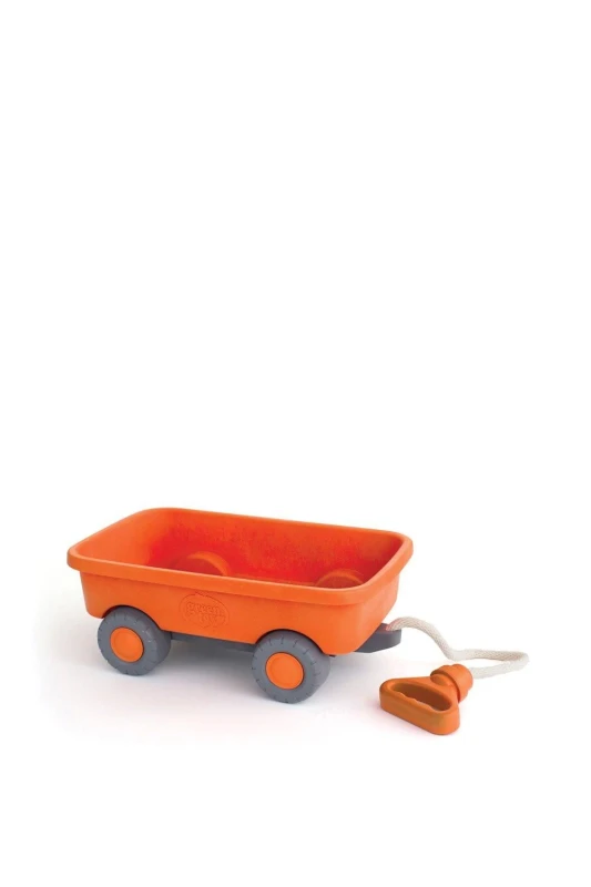 Image of Green Toys Pull Along Wagon Orange unisex