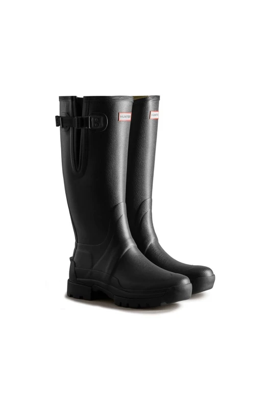 Image of Hunter 'Balmoral Adjustable' Wellington Boots Black