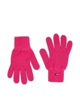Image of Tommy Hilfiger Kids Small Flag Gloves - Hot Magenta