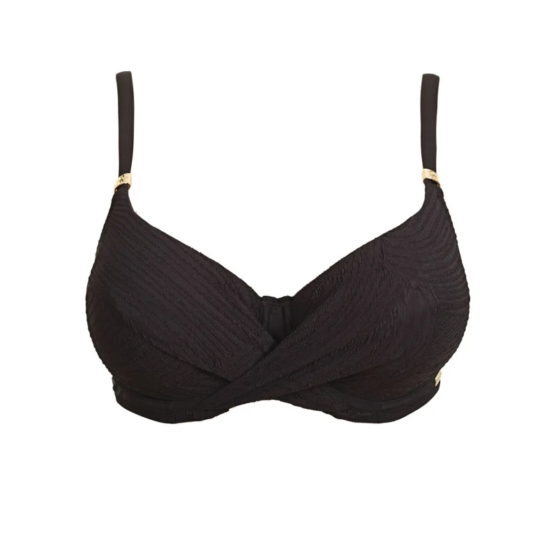 Image of Fantasie Womens Ottawa Full Cup Bikini Top in Black Size: 40E Black Female 40E