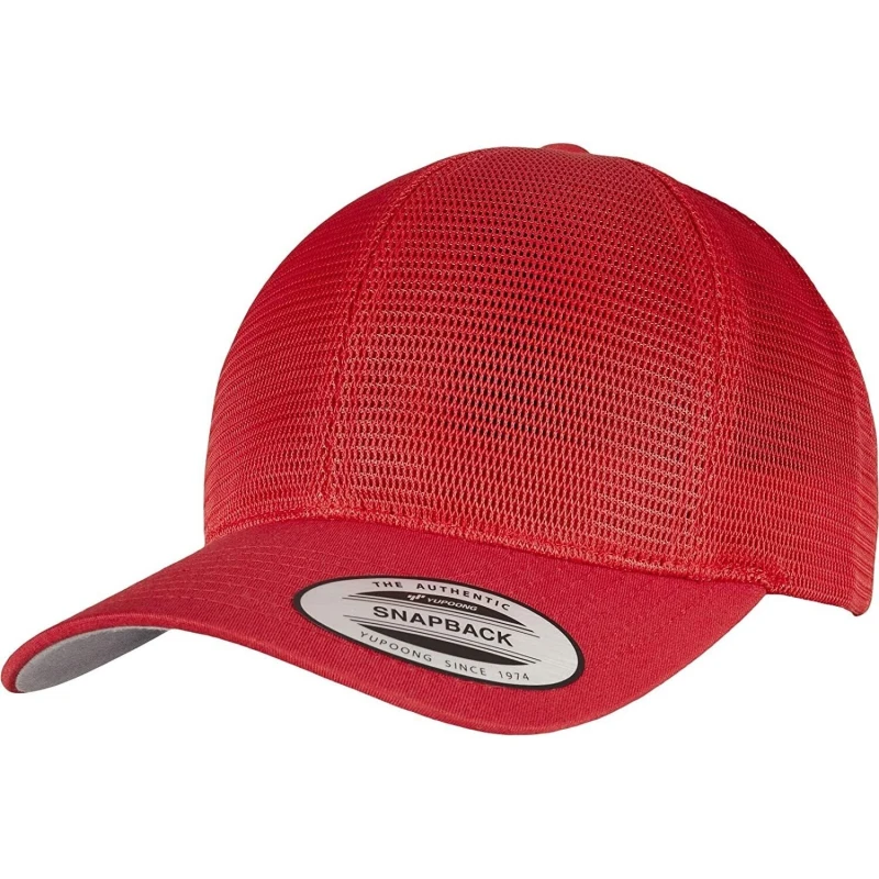 Image of Flexfit Flexfit Men Omnimesh Mesh Cap in Red Red One Size Male 5059699849532