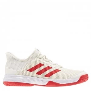 Image of adidas adiZero Club Junior Tennis Shoes - White/Red