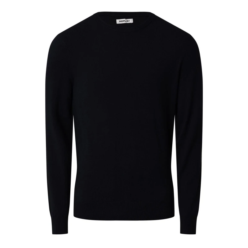 Image of Replay Knitted Crewneck Sweatshirt Blue male M