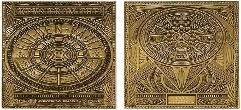 Image of Dungeons & Dragons Limited Edition Keys From The Golden Vault Ingot Metallic Gold unisex