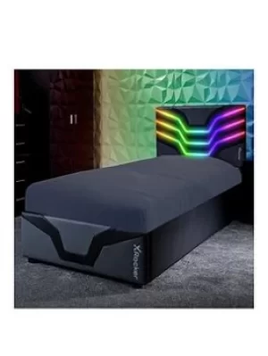 Image of X Rocker Cosmos RGB LED Light Up Headboard Single Bed, Black