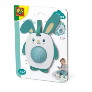 Image of SES Creative Tiny Talents Bunny Clutching Sensory Dimple Toy, 6...