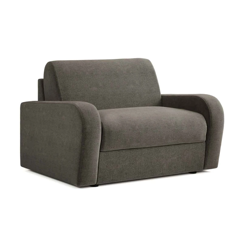 Image of Jay-Be Jay-Be Deco Brushed Twill Snuggle Chair Sofa Bed with Deep Sprung Mattress Pewter ONE SIZE