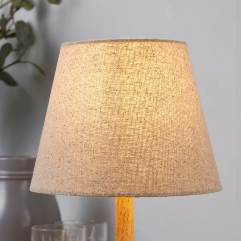 Image of Lighting Collection Linen Tapered Shade Natural unisex 20cm