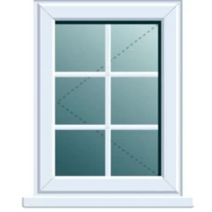 Image of White PVCu LH Side hung LH Window H820mm W620mm