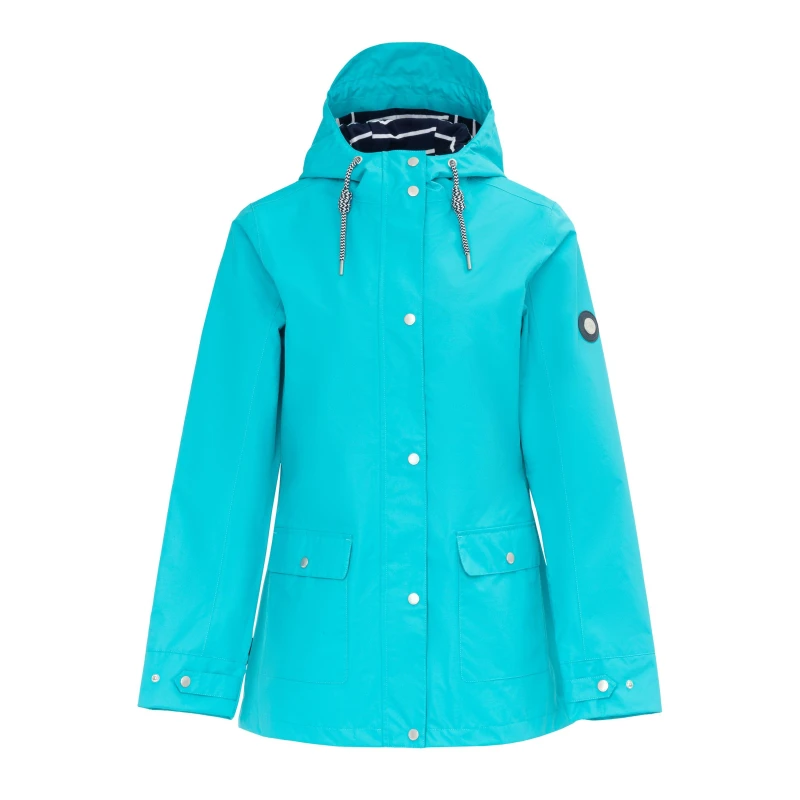 Image of Gelert Womens Coast Hooded Stormlite 5000mm Waterproof Jacket Blue female 8 (36)