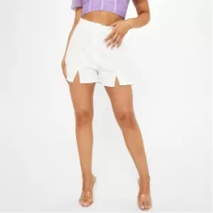 Image of I Saw It First Split Hem Tailored Shorts - White