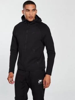Image of Nike Sportswear Full Zip Tech Fleece Hoodie, Black, Size L, Men