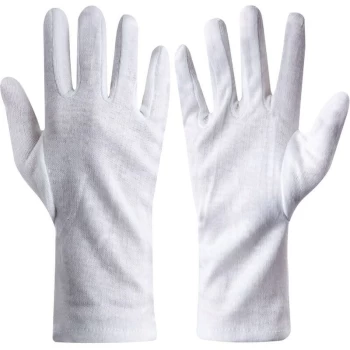 Image of Womens Fourchette Polycotton Sewn Wrist Gloves - Size 8 (Pk-12) - Sitesafe