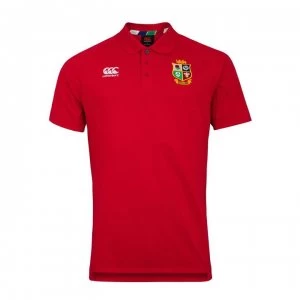Image of Canterbury British and Irish Lions Pique Polo Shirt Mens - TANGO RED