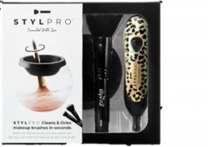 Image of Stylpro Cheetah Makeup Brush Cleaner and Dryer Gift Set