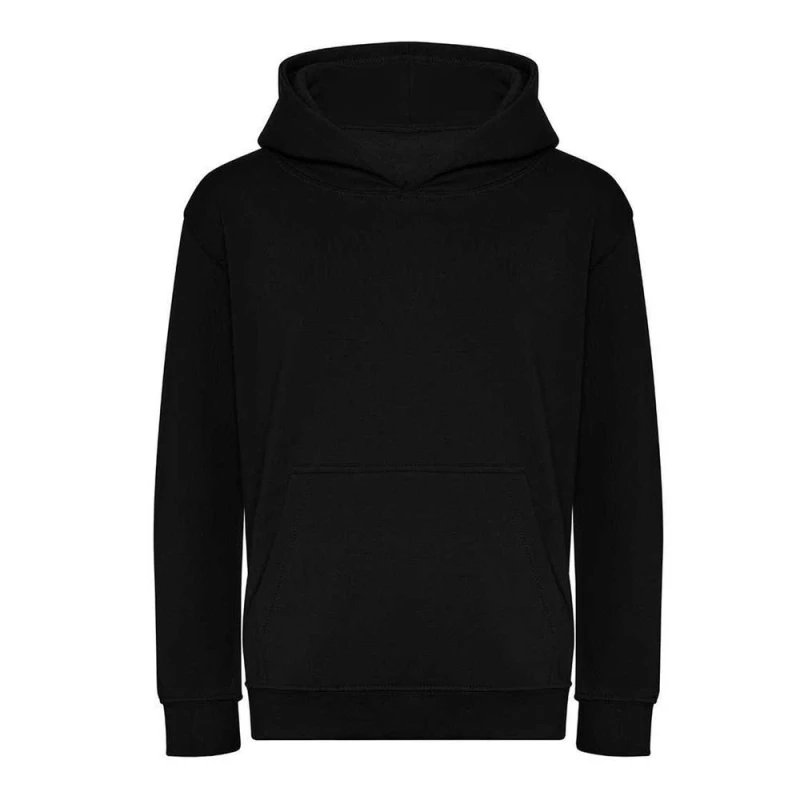 Image of AWDis Plain Hoodie in Black Size: 12-13 Years Black Unisex 12-13 Years