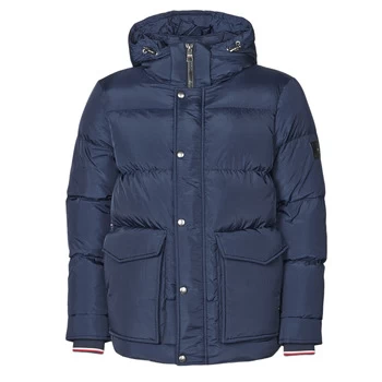 Image of Tommy Hilfiger Tommy Down Fill Hooded Padded Jacket - Navy, Size L, Men