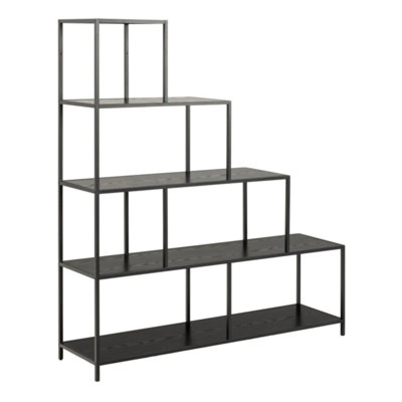 Image of Furniture To Go Seaford Bookcase With 4 Shelves In Black