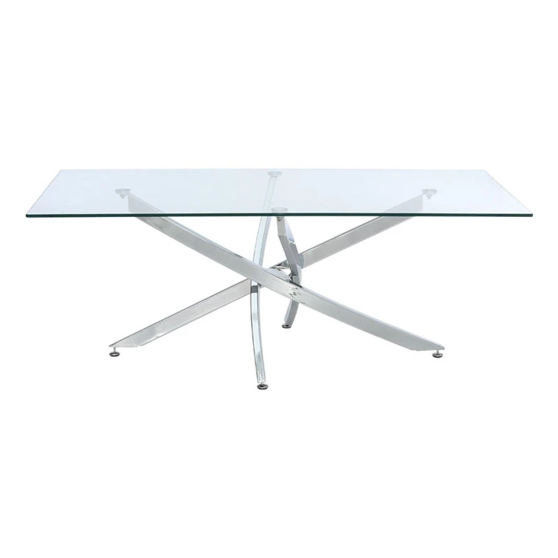 Image of Kabinet UK Modern Futuristic Glass Coffee End Table Coffee Tables One size Silver 42493111000