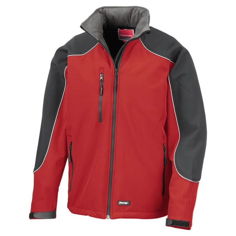 Image of Result Result Men Ice Fell Hooded Soft Shell Jacket in Red Size: X-Small Red XS Male 5063527164797