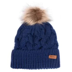Image of Barbour Womens Penshaw Cable Beanie Navy One
