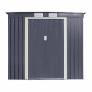 Image of Rowlinson Trentvale Metal Pent Shed 6ft x 4ft, Light Grey