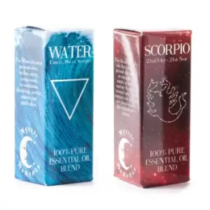 Image of Water Element & Scorpio Zodiac Sign Astrology Essential Oil Blend Twin Pack (2x10ml)