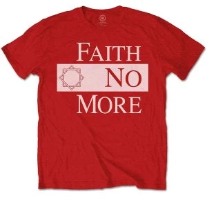 Image of Faith No More - Classic New Logo Star Unisex Medium T-Shirt - Red