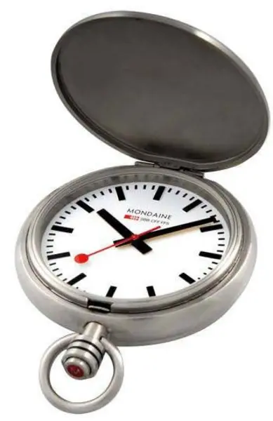 Image of Mondaine Pocket Watch Savonnette II - White MD-062